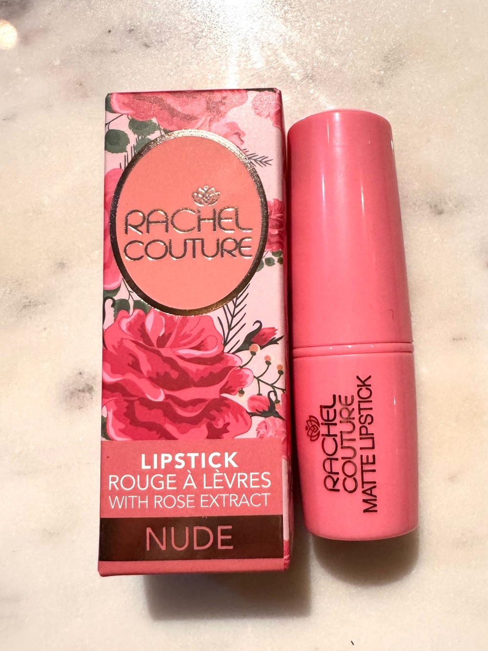 NIB Rachel Couture Nude Matte vegan Lipstick Rose Extract